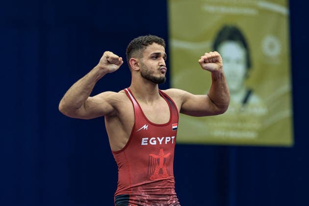 Wrestling Ranking Series Polyak & Janos & Istvan Memorial 77kg GR - Moustafa Hussein Fathy Alameldin (EGY) *** Wrestling Ranking Series: Janos Istvan Polyak Memorial, 77 kg Greco-Roman: Moustafa Hussein Fathy Alameldin (EGY) Copyright: xUnitedxWorldxWrestlingx xAmirrezx United World Wrestling Kadir C