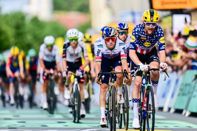 Tour de France 2026 Stage 13 BELFORT, FRANCE - JULY 17 : Evenepoel Remco (BEL) of Red Bull BORA Hansgrohe at the finish line during stage 13 of the 113rd edition of Tour de France an UCI World Tour 2.UWT cycling road race stage for Men Elite of 205 km with start in Dole and finish in Belfort on July 17, 2026 in Belfort, France, 17 07 2026 Belfort France  Copyright: xPeterxDexVoechtx