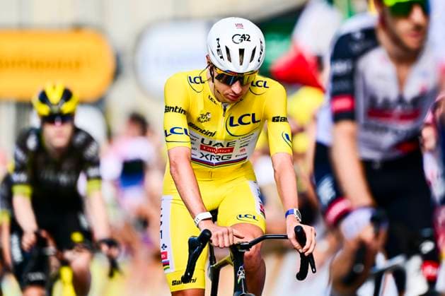 Tour de France 2026 Stage 13 BELFORT, FRANCE - JULY 17 : Pogacar Tadej (SLO) of UAE Team Emirates XRG at the finish line during stage 13 of the 113rd edition of Tour de France an UCI World Tour 2.UWT cycling road race stage for Men Elite of 205 km with start in Dole and finish in Belfort on July 17, 2026 in Belfort, France, 17 07 2026 Belfort France  Copyright: xPeterxDexVoechtx