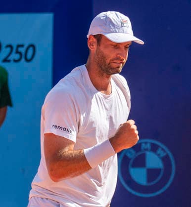July 17, 2026, Gstaad, Bern, Switzerland: Gstaad Switzerland, 07 17 2026: QUENTIN HALYS of France celebrates during semi-finals of EFG Swiss Open Gstaad ATP, Tennis Herren 250,Tennis Herren 250, which is known as the Swiss Gstaad Open and took place at Roy Emerson Arena in Gstaad, which is located in the famous ski resort of Gstaad and which is located in the Bernese Oberland. Gstaad Switzerland - ZUMAd206 20260717_zip_d206_071 Copyright: xEricxDubostx
