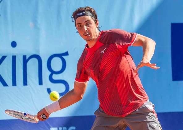 July 17, 2026, Gstaad, Bern, Switzerland: Gstaad Switzerland, 07 17 2026: ALEXANDER SHEVCHENKO of Kazakhstan is in action during semi-finals of EFG Swiss Open Gstaad ATP, Tennis Herren 250,Tennis Herren 250, which is known as the Swiss Gstaad Open and took place at Roy Emerson Arena in Gstaad, which is located in the famous ski resort of Gstaad and which is located in the Bernese Oberland. Gstaad Switzerland - ZUMAd206 20260717_zip_d206_080 Copyright: xEricxDubostx