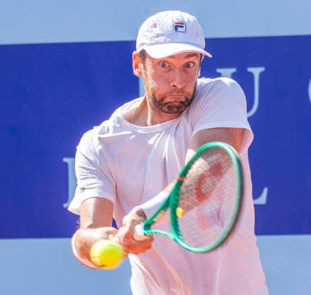 July 17, 2026, Gstaad, Bern, Switzerland: Gstaad Switzerland, 07 17 2026: QUENTIN HALYS of France is in action during semi-finals of EFG Swiss Open Gstaad ATP, Tennis Herren 250,Tennis Herren 250, which is known as the Swiss Gstaad Open and took place at Roy Emerson Arena in Gstaad, which is located in the famous ski resort of Gstaad and which is located in the Bernese Oberland. Tennis 2026: Swiss Open  - ZUMAd206 20260717_zip_d206_073 Copyright: xEricxDubostx