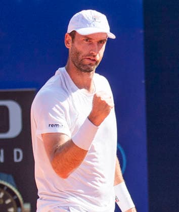 July 17, 2026, Gstaad, Bern, Switzerland: Gstaad Switzerland, 07 17 2026: QUENTIN HALYS of France celebrates during semi-finals of EFG Swiss Open Gstaad ATP, Tennis Herren 250,Tennis Herren 250, which is known as the Swiss Gstaad Open and took place at Roy Emerson Arena in Gstaad, which is located in the famous ski resort of Gstaad and which is located in the Bernese Oberland. Gstaad Switzerland - ZUMAd206 20260717_zip_d206_083 Copyright: xEricxDubostx