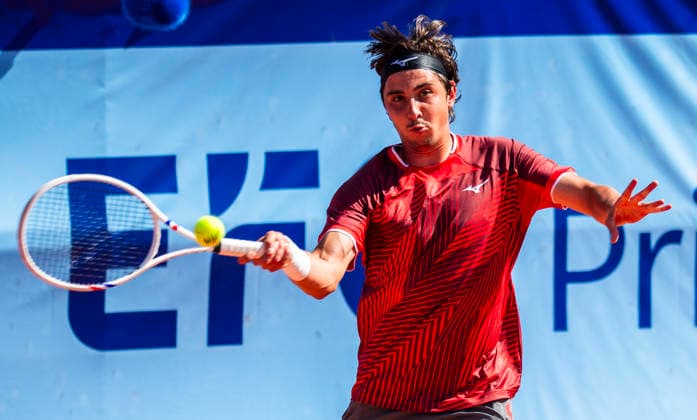 July 17, 2026, Gstaad, Bern, Switzerland: Gstaad Switzerland, 07 17 2026: ALEXANDER SHEVCHENKO of Kazakhstan is in action during semi-finals of EFG Swiss Open Gstaad ATP, Tennis Herren 250,Tennis Herren 250, which is known as the Swiss Gstaad Open and took place at Roy Emerson Arena in Gstaad, which is located in the famous ski resort of Gstaad and which is located in the Bernese Oberland. Tennis 2026: Swiss Open  - ZUMAd206 20260717_zip_d206_076 Copyright: xEricxDubostx