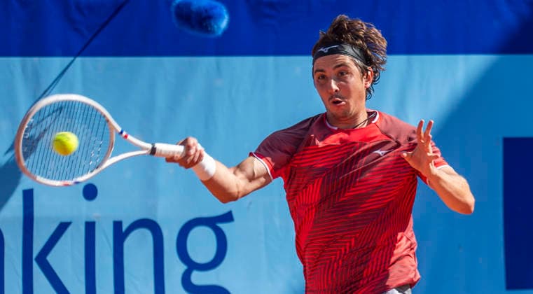 July 17, 2026, Gstaad, Bern, Switzerland: Gstaad Switzerland, 07 17 2026: ALEXANDER SHEVCHENKO of Kazakhstan is in action during semi-finals of EFG Swiss Open Gstaad ATP, Tennis Herren 250,Tennis Herren 250, which is known as the Swiss Gstaad Open and took place at Roy Emerson Arena in Gstaad, which is located in the famous ski resort of Gstaad and which is located in the Bernese Oberland. Tennis 2026: Swiss Open  - ZUMAd206 20260717_zip_d206_077 Copyright: xEricxDubostx