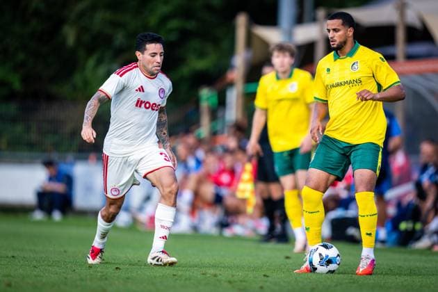 VLAARDINGEN , 17-07-2026 , Sportpark CWO-Nieuwelantpark , season 2026 2027, Dutch preseason friendly football , Match between Olympiakos and Fortuna Sittard , picture shows Fortuna Sittard player Mohamed Ihattaren Olympiakos - Fortuna Sittard (friendly)  x205075588x Copyright: