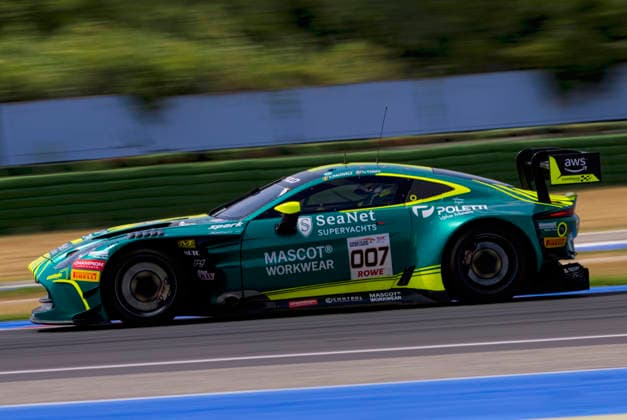 GT World Challenge Misano 2026 - Free Practice 1 Nicki Thiim and Kobe Pauwels drive the ( 7) Aston Martin Vantage AMR GT3 EVO of team Comtoyou Racing during Free Practice 1 of the fifth round of the GT World Challenge Europe by AWS at Misano World Circuit - Marco Simoncelli in Misano, Italy, on July 17, 2026. Misano Italy Italy  Copyright: xFabioxPellicciax originalFilename:pelliccia-gtworldc260717_np50h.jpg