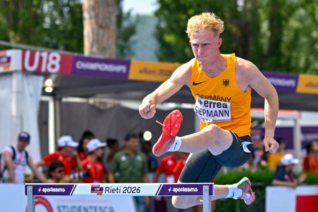 Erik SIEPMANN (Germany, MTV Wittmund, 400m Huerden) ITA, European Athletics U18 Championships, Athletics, 16.07.2026, ITA, European Athletics U18 Championships, Athletics, 16.07.2026, Rieti *** Erik SIEPMANN, Germany, MTV Wittmund, 400m Hurdles, ITA, European Athletics U18 Championships, Track and Field, July 16, 2026, ITA, European Athletics U18 Championships, Track and Field, July 16, 2026, Rieti Copyright: xEibnerxPressefoto JanxPapenfussx EP_JPS