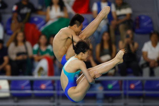 Mexico Diving Cup in Zapopan Shan Lin (R) and Chengza Liu (L) of China compete in the mixed 3-meter springboard event at the Mexico Diving Cup in Zapopan, Mexico, 17 July 2026. ZAPOPAN Mexico  Copyright: xFRANCISCOxGUASCOx