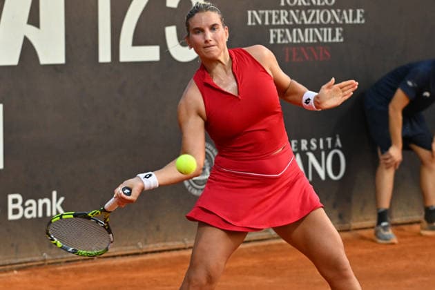 Italy: ATV Bancomat Tennis Open WTA, Tennis Damen 125 Deborah Chiesa of Italy competes with Lucia Bronzetti of Italy during the quarterfinals match at ATV Bancomat Tennis Open WTA 125 at Antico Tiro a Volo Club on July 17, 2026 in Rome, Italy. (Credit Roberto Bettacchi) Rome Italy Copyright: RobertoxBettacchi