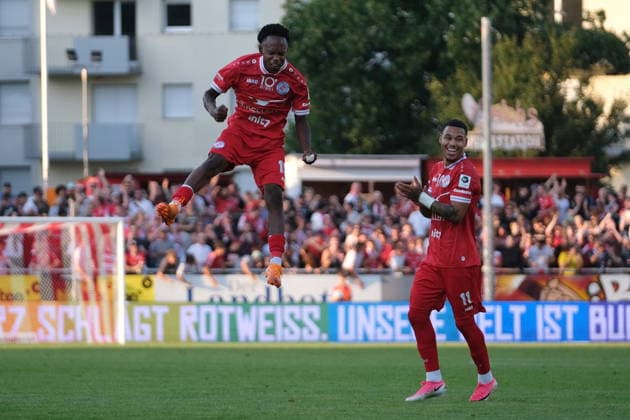 Football - Friendly - FCW vs UNION Berlin - Yannis Odin celebrates after scoring the goal of 1-0 Winterthur Schützenwiese Zürich Schweiz Copyright: xSergioxBrunettix