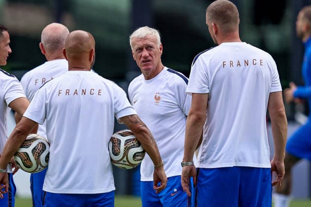 July 17, 2026, Fort Lauderdale, Florida, USA: Didier Deschamps(L) of France attends a France soccer team training session in preparation for a FIFA World Cup, WM, Weltmeisterschaft, Fussball 26 Bronze Final match between France and England. Soccer 2026: World Cup 26 - France Training.  - ZUMAa257 20260717_zsp_a257_003 Copyright: xChrisxArjoonx