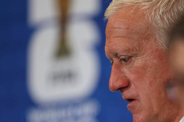 (260718) -- MAIAMI, July 18, 2026 -- Didier Deschamps, head coach of France, attends a press conference, PK, Pressekonferenz ahead of the bronze final match between France and England at the 2026 FIFA World Cup, WM, Weltmeisterschaft, Fussball in Miami, the United States, July 17, 2026. ) (SP)U.S.-MIAMI-FOOTBALL-FIFA WORLD CUP-TEAM FRANCE-PRESS CONFERENCE ChenxYichen 