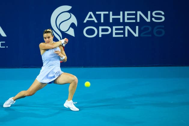 Vanda Pharmaceuticals Athens Open - Day 5 Fourth seed Maria Sakkari of Greece is in action during her quarterfinal match against Alycia Parks of the United States at the 2026 Vanda Pharmaceuticals Athens Open Women s tennis tournament at the Athens Olympic Tennis Centre in Athens, Greece. Athens Athens Greece  Copyright: xOwenxHammondx originalFilename:hammond-2026vand260717_npTgh.jpg