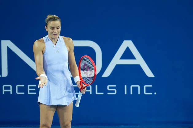 Vanda Pharmaceuticals Athens Open - Day 5 Fourth seed Maria Sakkari of Greece is in action during her quarterfinal match against Alycia Parks of the United States at the 2026 Vanda Pharmaceuticals Athens Open Women s tennis tournament at the Athens Olympic Tennis Centre in Athens, Greece. Athens Athens Greece  Copyright: xOwenxHammondx originalFilename:hammond-2026vand260717_npWQM.jpg