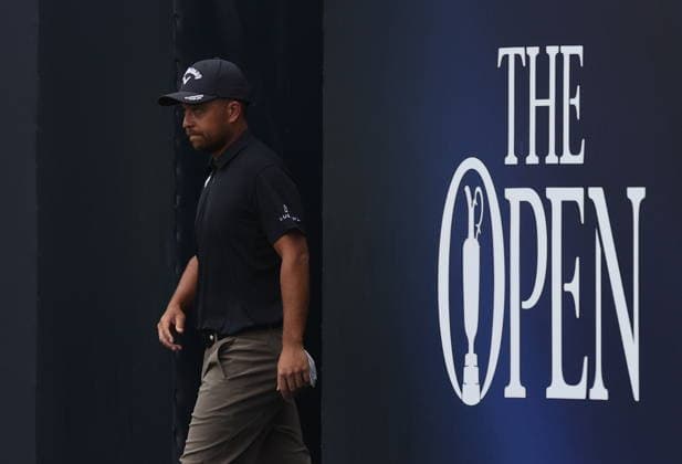 154th Open Golf Championships - Round 3 Xander Schauffele of the USA walks onto the 1st tee during the British Open Golf Championships at Royal Birkdale in Southport, Britain, 18 July 2026. SOUTHPORT UNITED KINGDOM  Copyright: xADAMxVAUGHANx