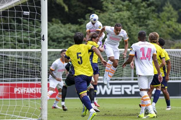 EINDHOVEN , 18-07-2026 , TenCate Stadion De Herdgang , season 2026 2027 , pre season , football , friendly match between PSV and Royale Union Saint-Gilloise picture shows 1-0 PSV Player Ryan Flamingo PSV - Royale Union Saint-Gilloise (friendly)  x205085673x Copyright: