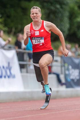 LEVERKUSEN, GERMANY - JULY 18, 2026 : Elena Kratter (SUI TSV Bayer 04 Leverkusen) competing in the 100m during the Para Heimspiel 7.0 at Fritz Jacobi Sports Complex on July 18, 2026 in Leverkusen, Germany. Northrhine-Westphalia Germany Copyright: xAxelxKohringx
