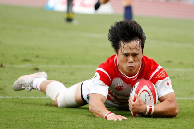 July 18, 2026, Tokyo, Japan: Kippei Ishida (11) scores a try during the Nations Championship 2026 between Japan and France at the National Stadium in Tokyo. France defeats Japan 42-15. Rugby Nations Championship 2026: Japan 15 - 42 France  - ZUMAm191 20260718_aap_m191_001 Copyright: xRodrigoxReyesxMarinx
