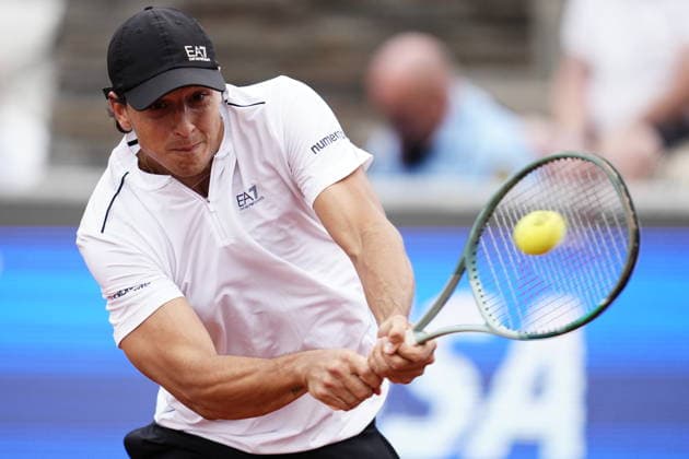 BASTAD, SWEDEN 20260718 Luciano Darderi during the men s semi-final at the Nordea Open tennis match in Bastad. BASTAD SWEDEN x9200x *** BASTAD, SWEDEN July 18, 2026 Luciano Darderi during the men s semifinal at the Nordea Open tennis tournament in Bastad BASTAD SWEDEN x9200x  Copyright: xBjörnxLarssonxRosvall TTx NORDEA OPEN TENNIS IN BASTAD