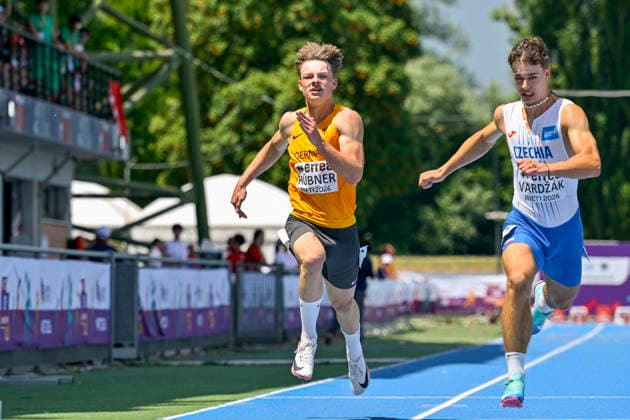 Danilo HUEBNER (Germany, LAC Berlin, 200m) ITA, European Atheltics U18 Championships, Athletics, 18.07.2026, ITA, European Atheltics U18 Championships, Athletics, 18.07.2026, *** Danilo HUEBNER, Germany, LAC Berlin, 200m, ITA, European Athletics U18 Championships, Track and Field, July 18, 2026, ITA, European Athletics U18 Championships, Track and Field, July 18, 2026, Copyright: xEibnerxPressefoto JanxPapenfussx EP_JPS