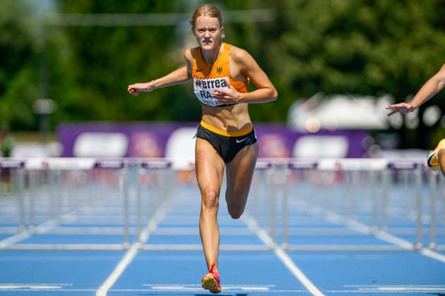 Thalia RABE (Germany, TV Gladbeck 1912, 110m Huerden) ITA, European Atheltics U18 Championships, Athletics, 18.07.2026, ITA, European Atheltics U18 Championships, Athletics, 18.07.2026, *** Thalia RABE, Germany, TV Gladbeck 1912, 110m Hurdles, ITA, European Athletics U18 Championships, Athletics, July 18, 2026, ITA, European Athletics U18 Championships, Athletics, July 18, 2026, Copyright: xx