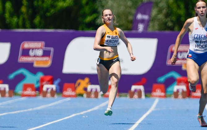Sanja KROPF (Germany, TSV Burghaslach, 200m) ITA, European Atheltics U18 Championships, Athletics, 18.07.2026, ITA, European Atheltics U18 Championships, Athletics, 18.07.2026, *** Sanja KROPF, Germany, TSV Burghaslach, 200m, ITA, European Athletics U18 Championships, Athletics, July 18, 2026, ITA, European Athletics U18 Championships, Athletics, July 18, 2026, Copyright: xEibnerxPressefoto JanxPapenfussx EP_JPS