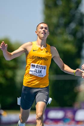 Timur ILIK (Germany, LAC Quelle Fuerth, 200m) ITA, European Atheltics U18 Championships, Athletics, 18.07.2026, ITA, European Atheltics U18 Championships, Athletics, 18.07.2026, *** Timur ILIK Germany, LAC Quelle Fürth, 200m ITA, European Athletics U18 Championships, Track and Field, July 18, 2026, ITA, European Athletics U18 Championships, Track and Field, July 18, 2026, Copyright: xx