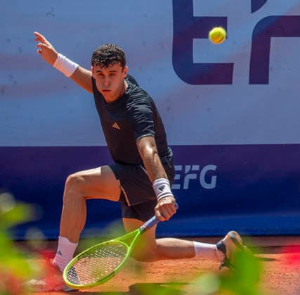 July 18, 2026, Gstaad, Bern, Switzerland: Gstaad Switzerland, 07 18 2026: JUAN MANUEL CERUNDOLO of Argentina is in action during semi-finals of EFG Swiss Open Gstaad ATP, Tennis Herren 250,Tennis Herren 250, which is known as the Swiss Gstaad Open and took place at Roy Emerson Arena in Gstaad, which is located in the famous ski resort of Gstaad and which is located in the Bernese Oberland..RAPHAEL COLLIGNON won 1-7; 7-6; 7-5. Tennis 2026: Swiss Open  - ZUMAd206 20260718_zip_d206_023 Copyright: xEricxDubostx