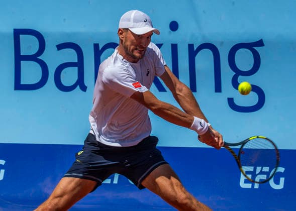 July 18, 2026, Gstaad, Bern, Switzerland: Gstaad Switzerland, 07 18 2026: RAPHAEL COLLIGNON of Belgium is in action during semi-finals of EFG Swiss Open Gstaad ATP, Tennis Herren 250,Tennis Herren 250, which is known as the Swiss Gstaad Open and took place at Roy Emerson Arena in Gstaad, which is located in the famous ski resort of Gstaad and which is located in the Bernese Oberland..RAPHAEL COLLIGNON won 1-7; 7-6; 7-5. Tennis 2026: Swiss Open  - ZUMAd206 20260718_zip_d206_025 Copyright: xEricxDubostx