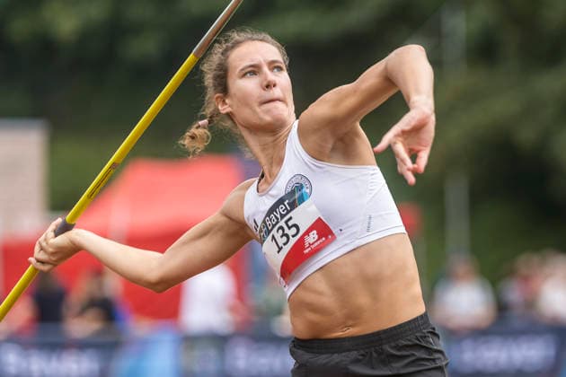 LEVERKUSEN, GERMANY - JULY 18, 2026 : Celina Sophie Globke (GER LT DSHS Koeln) competing during the javelin throw of the Para Heimspiel 7.0 at Fritz Jacobi Sports Complex on July 18, 2026 in Leverkusen, Germany. Northrhine-Westphalia Germany Copyright: xAxelxKohringx