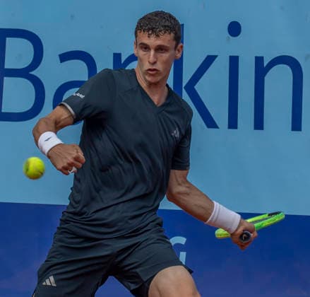 July 18, 2026, Gstaad, Bern, Switzerland: Gstaad Switzerland, 07 18 2026: JUAN MANUEL CERUNDOLO of Argentina is in action during semi-finals of EFG Swiss Open Gstaad ATP, Tennis Herren 250,Tennis Herren 250, which is known as the Swiss Gstaad Open and took place at Roy Emerson Arena in Gstaad, which is located in the famous ski resort of Gstaad and which is located in the Bernese Oberland..RAPHAEL COLLIGNON won 1-7; 7-6; 7-5. Gstaad Switzerland - ZUMAd206 20260718_zip_d206_012 Copyright: xEricxDubostx