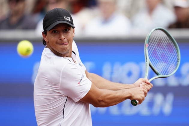 BASTAD, SWEDEN 20260718 Luciano Darderi during the men s semi-final at the Nordea Open tennis match in Bastad. BASTAD SWEDEN x9200x *** BASTAD, SWEDEN July 18, 2026 Luciano Darderi during the men s semifinal at the Nordea Open tennis tournament in Bastad BASTAD SWEDEN x9200x  Copyright: xBjörnxLarssonxRosvall TTx NORDEA OPEN TENNIS IN BASTAD
