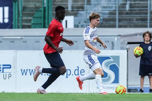 Fussball, 3.Liga Saison 2026 2027 Testspiel Bonner SC - MSV Duisburg 18.07.2026, Sportpark Nord Dominik Kother (MSV Duisburg, 11) Bonn Sportpark Nord Nordrhein-Westfalen Deutschland *** Sports, Soccer, 3rd Division, 2026–2027 Season, Friendly Match: Bonner SC vs. MSV Duisburg, July 18, 2026, Sportpark Nord, Dominik Kother (MSV Duisburg), 11, Bonn, Sportpark Nord, North Rhine-Westphalia, Germany