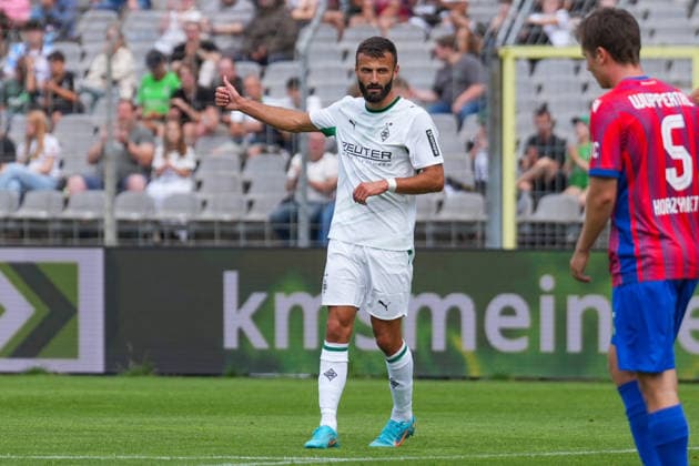 18.07.2026, xydrx, Fußball, Testspiel, Wuppertaler SV - Borussia Mönchengladbach, Saison 2026 2027, Stadion am Zoo: Torjubel nach dem Tor zum 3:0 für Borussia Moenchengladbach durch Torschütze Franck Honorat (Borussia Moenchengladbach, 9) DFB regulations prohibit any use of photographs as image sequences and or quasi-video. *** July 18, 2026, xydrx, Soccer, Friendly Match, Wuppertaler SV vs. Borussia Mönchengladbach, 2026–2027 Season, Stadion am Zoo: Celebrations after Borussia Mönchengladbach’s 3–0 goal scored by Franck Honorat, Borussia Mönchengladbach, 9. DFB regulations prohibit any use of photographs as image sequences and or quasi-video. Copyright: HMBxMedia YannisxDreimann