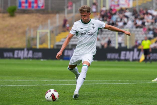 18.07.2026, xydrx, Fußball, Testspiel, Wuppertaler SV - Borussia Mönchengladbach, Saison 2026 2027, Stadion am Zoo: Robin Hack (Borussia Moenchengladbach, 25) beim Elfmeter DFB regulations prohibit any use of photographs as image sequences and or quasi-video. *** July 18, 2026, xydrx, soccer, friendly match, Wuppertaler SV vs. Borussia Mönchengladbach, 2026–2027 season, Stadion am Zoo, Robin Hack, Borussia Mönchengladbach, 25 on the penalty kick. DFB regulations prohibit any use of photographs as image sequences and or quasi-video. Copyright: HMBxMedia YannisxDreimann