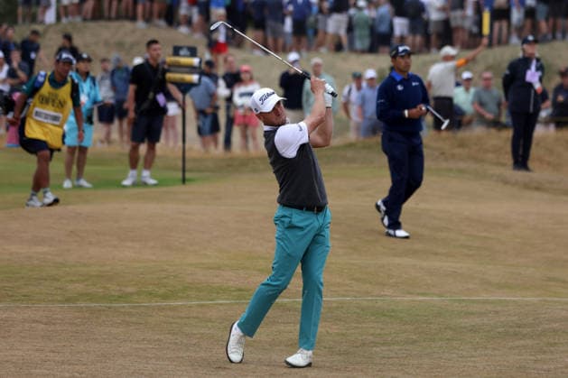 RECORD DATE NOT STATED 18th July 2026; Royal Birkdale Golf Club, Southport, Merseyside, England; The Open Championship Round Three; Justin Thomas (USA) plays from the fairway at the 2nd hole DavidxBlunsden