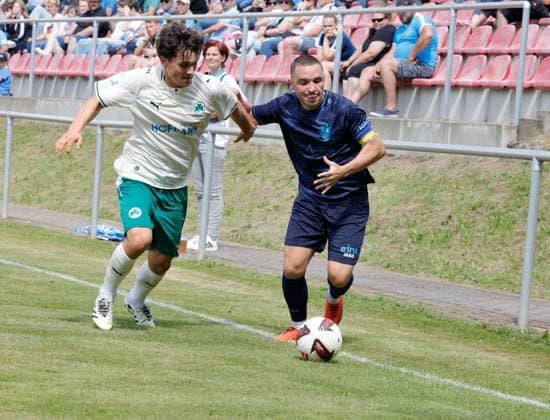 CFC vs Greuther Fürth U23 18.07.2026 Chemnitz, Stadion an der Irkutsker Straße, Fussball, Regionalliga Nordost, , Testspiel , CFC, CFC vs Greuther Fürth U23 vlnr: Lorenz Rachinger und Andreas Geipl Chemnitz Sachsen BRD *** CFC vs. Greuther Fürth U23, July 18, 2026, Chemnitz, Stadion an der Irkutsker Straße, Sports, Soccer, Northeast Regional League, , Friendly Match, CFC, CFC vs. Greuther Fürth U23 (from left to right: Lorenz Rachinger and Andreas Geipl), Chemnitz, Saxony, Germany