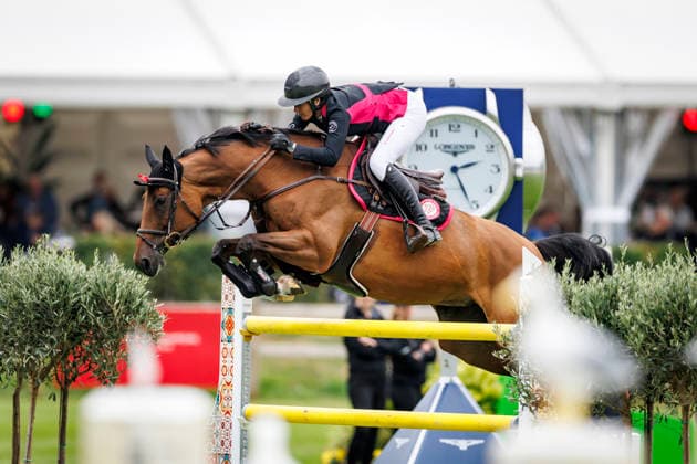Sport Bilder des Tages RIESENBECK - Longines Global Champions Tour of Riesenbeck 2026, RIESENBECK - Longines Global Champions Tour of Riesenbeck 2026 ECKERMANN Katrin (GER), Iron Dames Dialou Blue PS KINGSLAND TROPHY GCL - First Team Competition CSI5* - Int. jumping competition against the clock (1.60 m) Riesenbeck, Riesenbeck International 18. July 2026 - *** RIESENBECK Longines Global Champions Tour of Riesenbeck 2026, RIESENBECK Longines Global Champions Tour of Riesenbeck 2026 ECKERMANN Katrin GER, Iron Dames Dialou Blue PS KINGSLAND TROPHY GCL First Team Competition CSI5* International Jumping Competition Against the Clock 160 m Riesenbeck, Riesenbeck International July 18, 2026