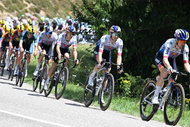 18-07-2026 Tour De France; Tappa 14 Mulhouse - Le Markstein; 2026, Red Bull - Bora Hansgrohe; Tratnik, Jan; Hindley, Jai; Evenepoel, Remco; Lipowitz, Florian; Le Markstein; 