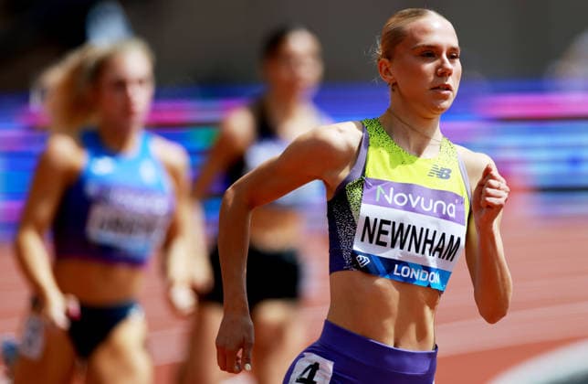 Emily Newnham of Great Britain on her way to winning the 400m Women National. The London Athletics Meet, Wanda Diamond League, London Stadium, London, UK - 18 Jul 2026London London Stadium United Kingdom  Copyright: xJamesxMarsh Shutterstockx 16996766w