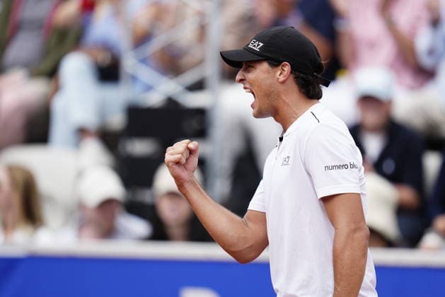 BASTAD, SWEDEN 20260718 Luciano Darderi during the men s semi-final at the Nordea Open tennis match in Bastad. BASTAD SWEDEN x9200x *** BASTAD, SWEDEN, July 18, 2026 Luciano Darderi during the men s semifinal at the Nordea Open tennis tournament in Bastad, BASTAD, SWEDEN x9200x  Copyright: xBjörnxLarssonxRosvall TTx NORDEA OPEN TENNIS IN BASTAD