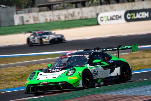 MOTORSPORTS - GT World Challenge - Misano - Round 5 Photo by IPA ABACAPRESS.COM86779789 - Tanart SATHIENTHIRAKUL and Mark KASTELIC driving the ( 54) Porsche 911 GT3 R (992) EVO for Team Dinamic GT during Round 5 of the GT World Challenge at Misano, Italy, on July 18, 2026 Misano Italy  Copyright: xIPAxSport ABACAx