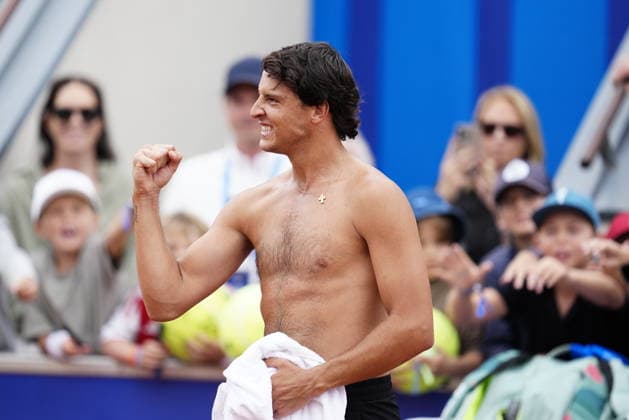 BASTAD, SWEDEN 20260718 Luciano Darderi during the men s semi-final at the Nordea Open tennis match in Bastad. BASTAD SVERIGE x9200x *** BASTAD, SWEDEN July 18, 2026 Luciano Darderi during the men s semifinal at the Nordea Open tennis tournament in Bastad BASTAD, SWEDEN x9200x  Copyright: xBjörnxLarssonxRosvall TTx TENNIS NORDEA OPEN I BASTAD
