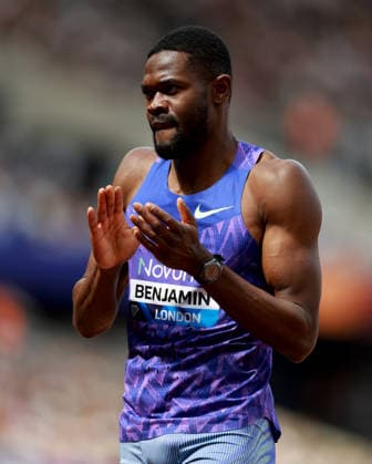Rai Benjamin of USA wins the 400m Men. The London Athletics Meet, Wanda Diamond League, London Stadium, London, UK - 18 Jul 2026London London Stadium United Kingdom  Copyright: xJamesxMarsh Shutterstockx 16996766bn