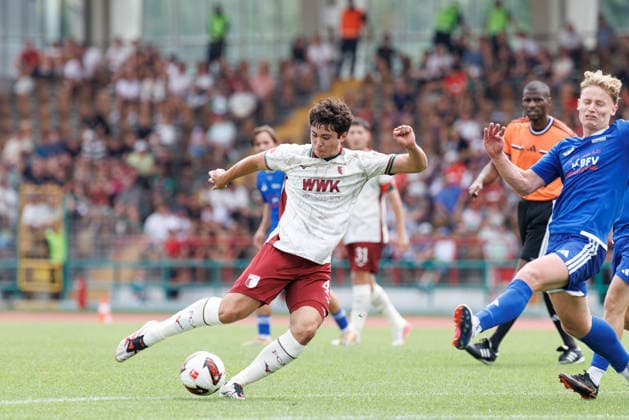 Franz Xaver Bleicher (41, FC Augsburg) beim Spiel zwischen FC Augsburg v BFV-Schwaben-Auswahl, Fussball, Herren, Bundesliga, 2026 2027, Testspiel am 18.07.2026 in Augsburg, Rosenaustadion. Bayern Deutschland *** Franz Xaver Bleicher, 41, FC Augsburg, during the match between FC Augsburg and the BFV Schwaben All-Star Team, soccer, men s, Bundesliga, 2026–2027, friendly match on July 18, 2026, in Augsburg, Rosenaustadion, Bavaria, Germany