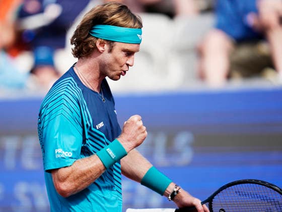 BASTAD, SWEDEN 20260718 Russia s Andrey Rublev during the men s singles semifinal tennis match between Russia s Andrey Rublev and Chile s Alejandro Tabilo at the Nordea Open in Bastad. BASTAD SWEDEN x9200x *** BASTAD, SWEDEN, July 18, 2026: Russia s Andrey Rublev during the men s singles semifinal tennis match between Russia s Andrey Rublev and Chile s Alejandro Tabilo at the Nordea Open in Bastad, BASTAD, SWEDEN x9200x  Copyright: xBjörnxLarssonxRosvall TTx TENNIS NORDEA OPEN IN BASTAD