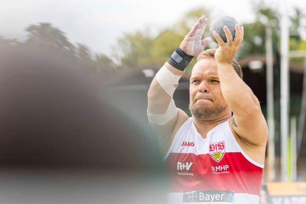 LEVERKUSEN, GERMANY - JULY 18, 2026 : Niko Kappel (GER VfB Stuttgart 1893) competing in the shot put during the Para Heimspiel 7.0 at Fritz Jacobi Sports Complex on July 18, 2026 in Leverkusen, Germany. Northrhine-Westphalia Germany Copyright: xAxelxKohringx