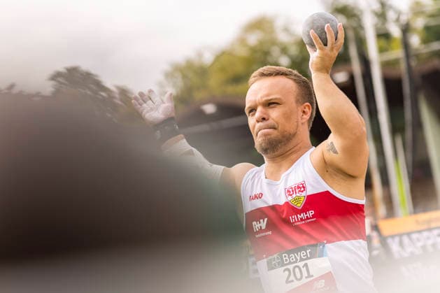 LEVERKUSEN, GERMANY - JULY 18, 2026 : Niko Kappel (GER VfB Stuttgart 1893) competing in the shot put during the Para Heimspiel 7.0 at Fritz Jacobi Sports Complex on July 18, 2026 in Leverkusen, Germany. Northrhine-Westphalia Germany Copyright: xAxelxKohringx