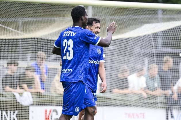 Gent s Abdelkahar Kadri celebrates after scoring during a friendly game between KAA Gent and Dutch FC Twente, at the summer training camp of Belgian first division soccer team KAA Gent in De Lutte, Losser, the Netherlands on Saturday 18 July 2026, to prepare for the upcoming 2026-2027 season. TOM GOYVAERTS TomxGoyvaerts  x181421274x